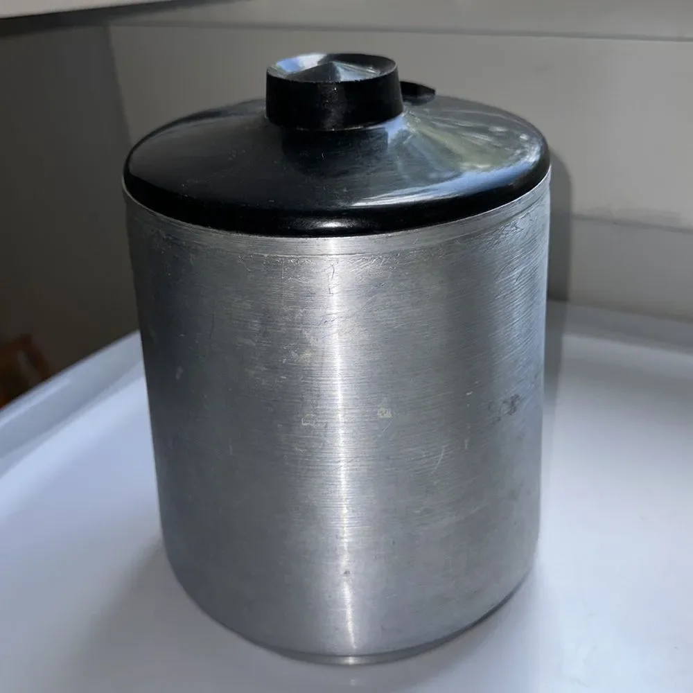 Vintage‎ mid century Kromex silver canister set